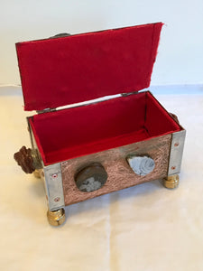 Jeweled Stone Copper Box