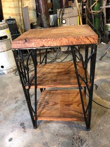 Corner Table with Shelves